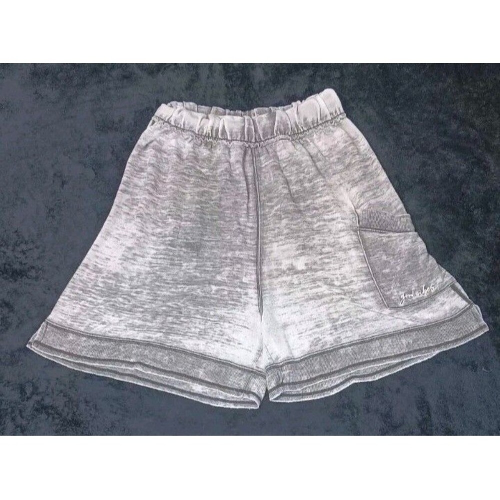 Intimately Free People Burnout Pull On Shorts XS Gray Wash Distressed Lagenlook - Picture 1 of 11